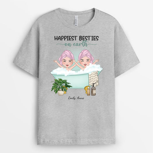 1282AUK2 personalised happiest besites on earth t shirt