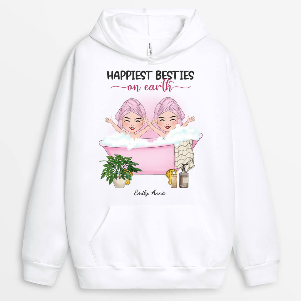 1282HUK1 personalised happiest besites on earth hoodie