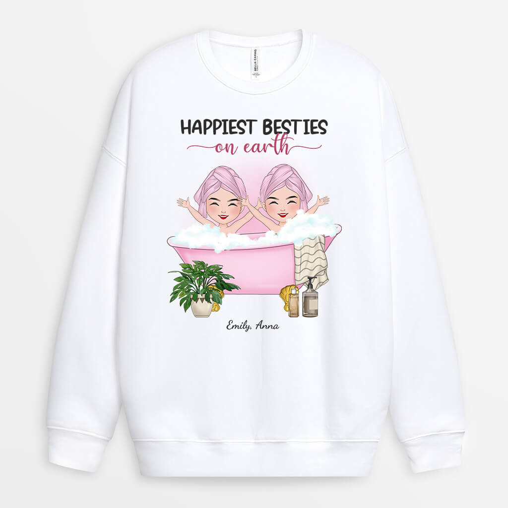 1282WUK1 personalised happiest besites on earth sweatshirt