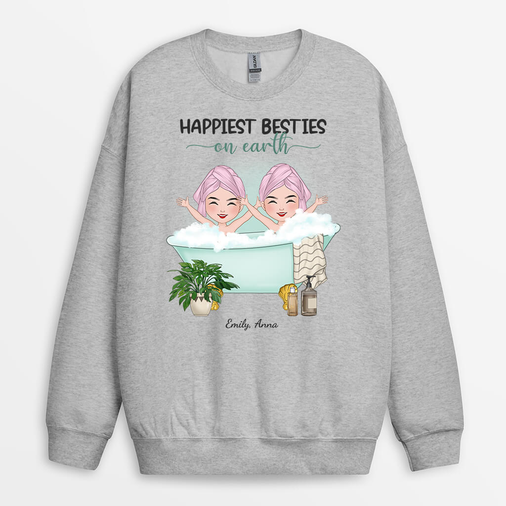 1282WUK2 personalised happiest besites on earth sweatshirt