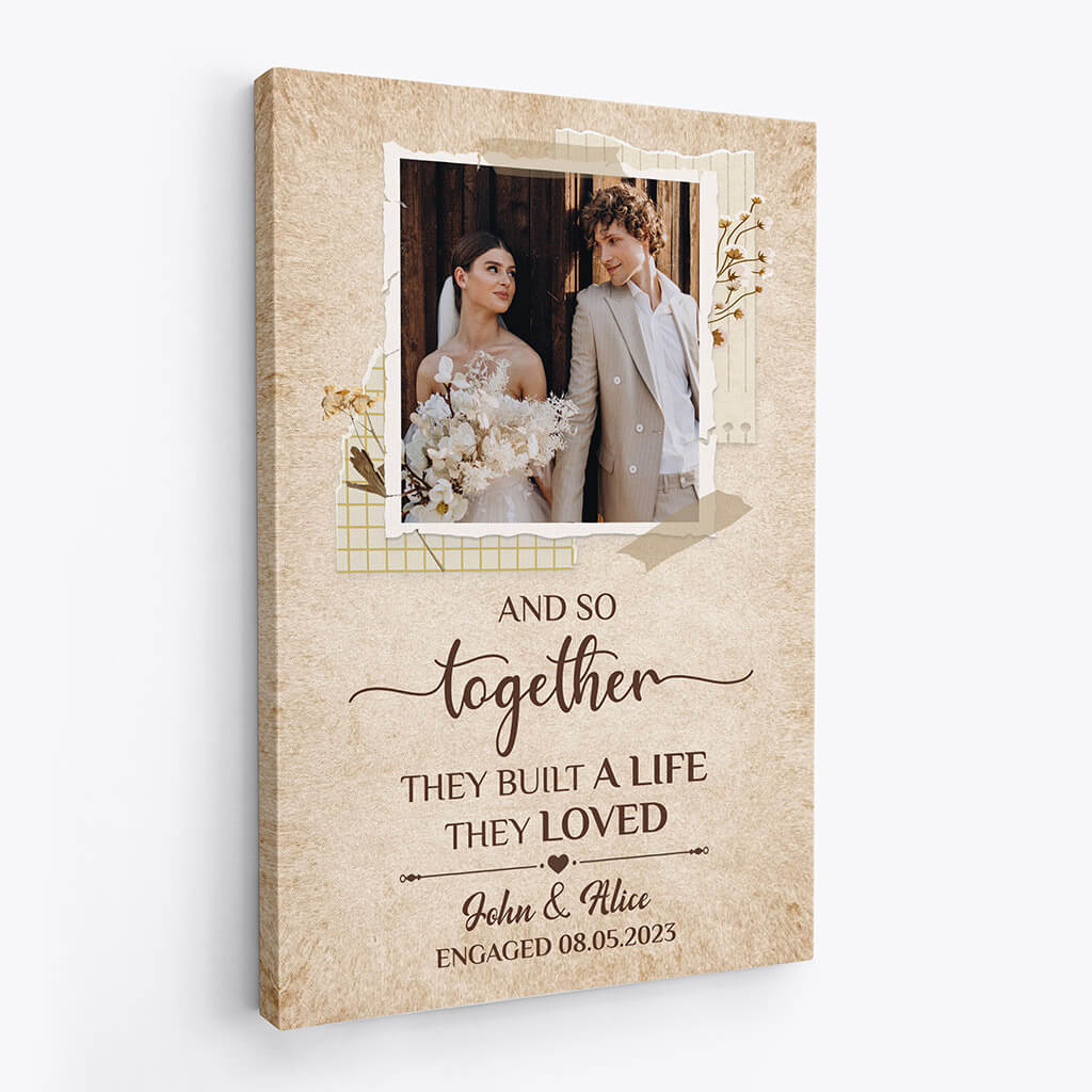 1285CUK2 personalised build a life they love canvas