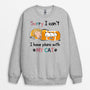 1287WUK2 personalised i have plans with my cat sweatshirt