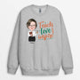 1291WUK2 personalised teach love inspire sweatshirt