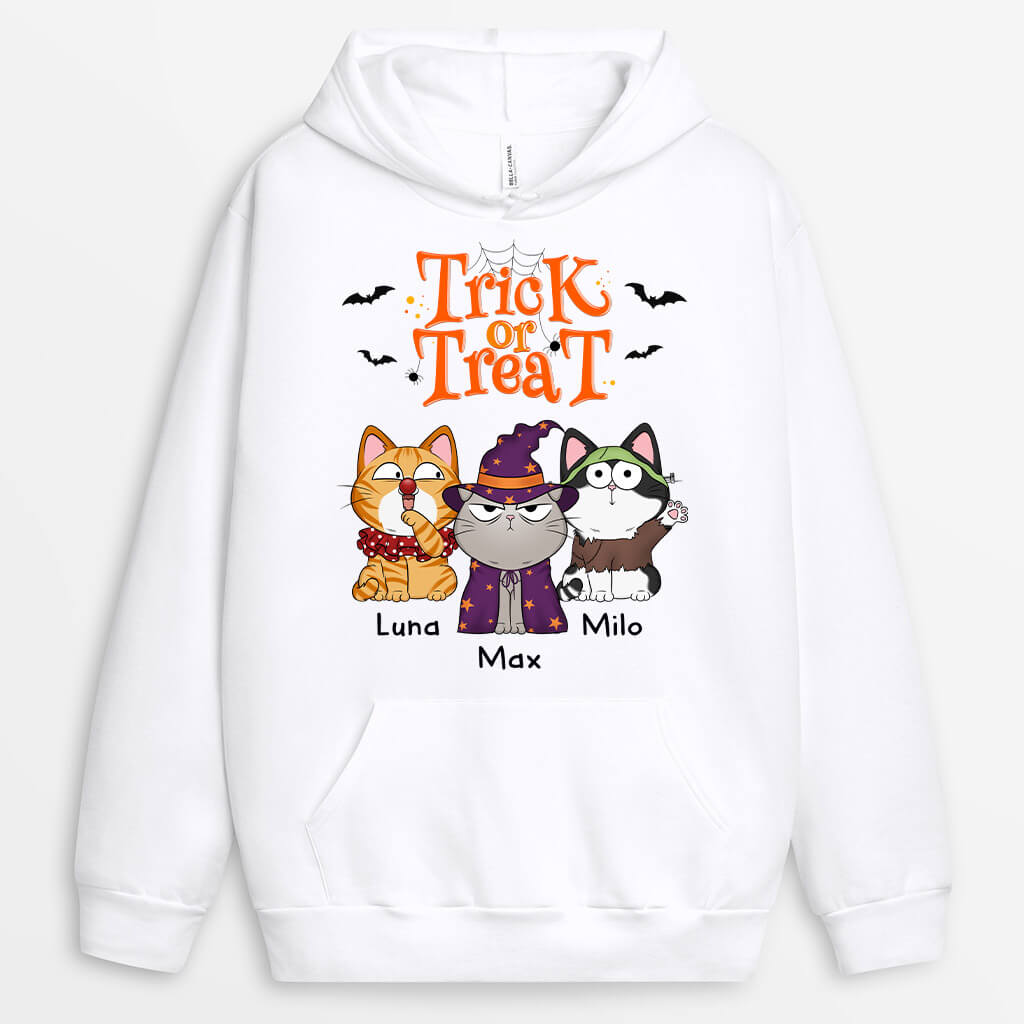 1294HUK1 personalised trick or treat hoodie