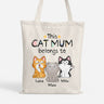 Personalised This Cat Mum/Dad Belongs To Tote Bag - Personal Chic