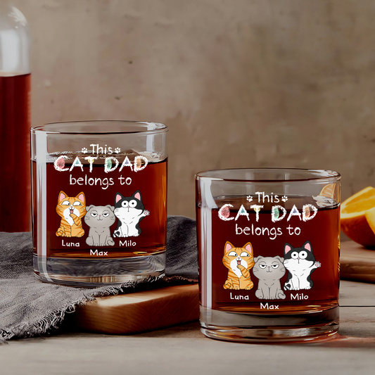 1295IUS1 personalized gifts for cat owners unique cat whiskey glass 1295I8N8D