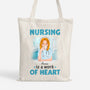 1300BUK1 personalised nursing is a work of heart tote bag