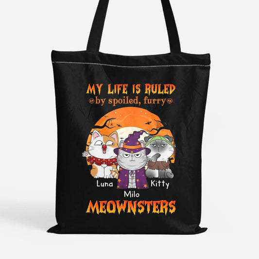 1303BUK1 personalised my life is ruled by monster tote bag