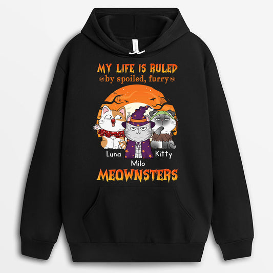 1303HUK2 personalised my life is ruled by monster hoodie