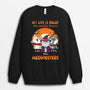 1303WUK1 personalised my life is ruled by monster sweatshirt