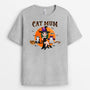 1310AUK2 personalised cat mom sitting on broom t shirt