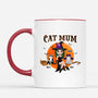 1310MUK2 personalised cat mom sitting on broom mug