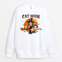 1310WUK2 personalised cat mom sitting on broom sweatshirt