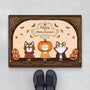 1312DUK1 personalised happy meowloween doormat