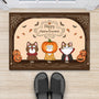 1312DUK2 personalised happy meowloween doormat