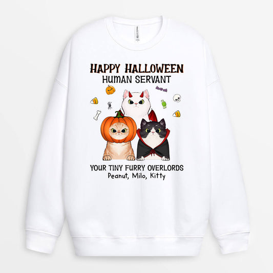 1316WUK1 personalised happy halloween human servant sweatshirt