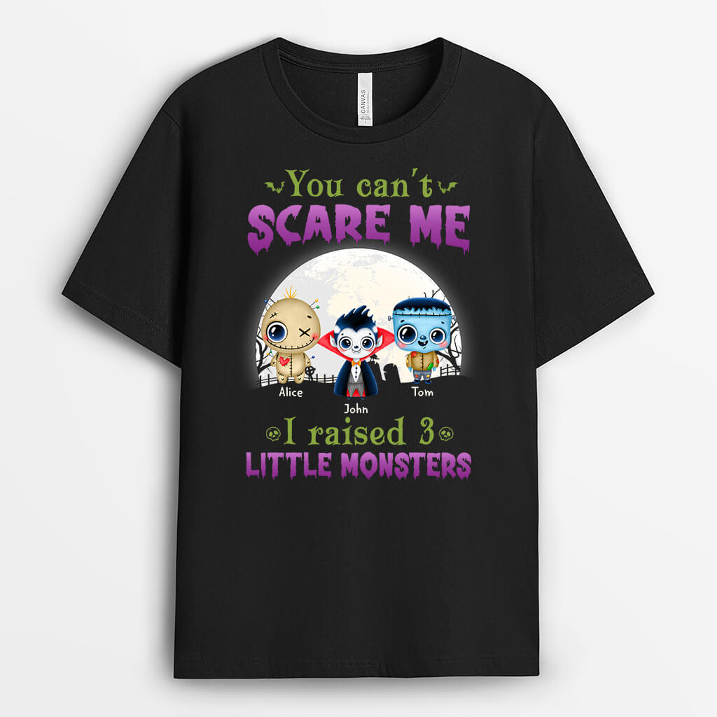 1320AUK1 personalised you cant scare me long t shirt