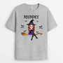 1323AUK2 personalised grandma halloween with broom t shirt