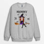 1323WUK2 personalised grandma halloween with broom sweatshirt