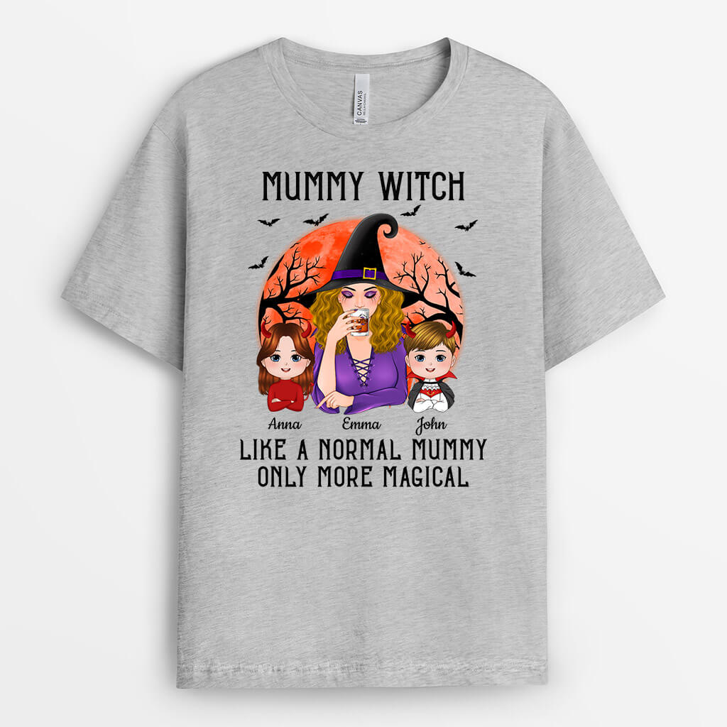 1324AUK2 personalised grandma witch like normal grandma halloween t shirt