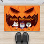 1325DUK2 personalised happy halloween pumpkin cat door mat