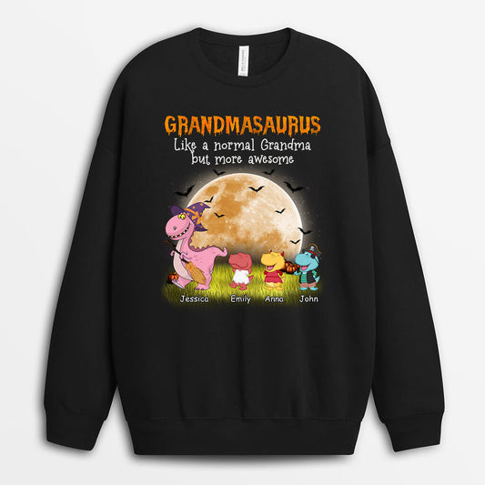 1326WUK2 personalised grandma dinosaur halloween sweatshirt