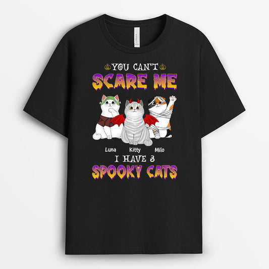 1336AUK2 personalised you cant scare me t shirt