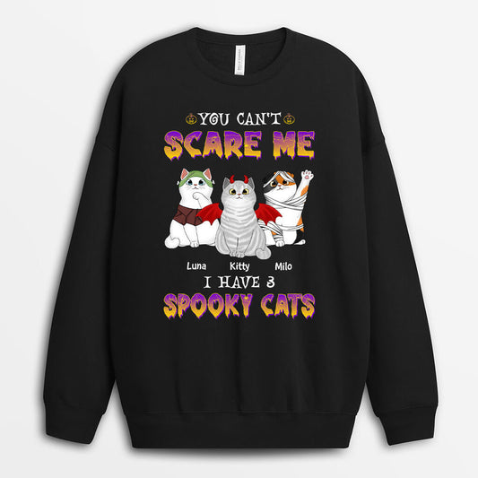 1336WUK2 personalised you cant scare me sweatshirt