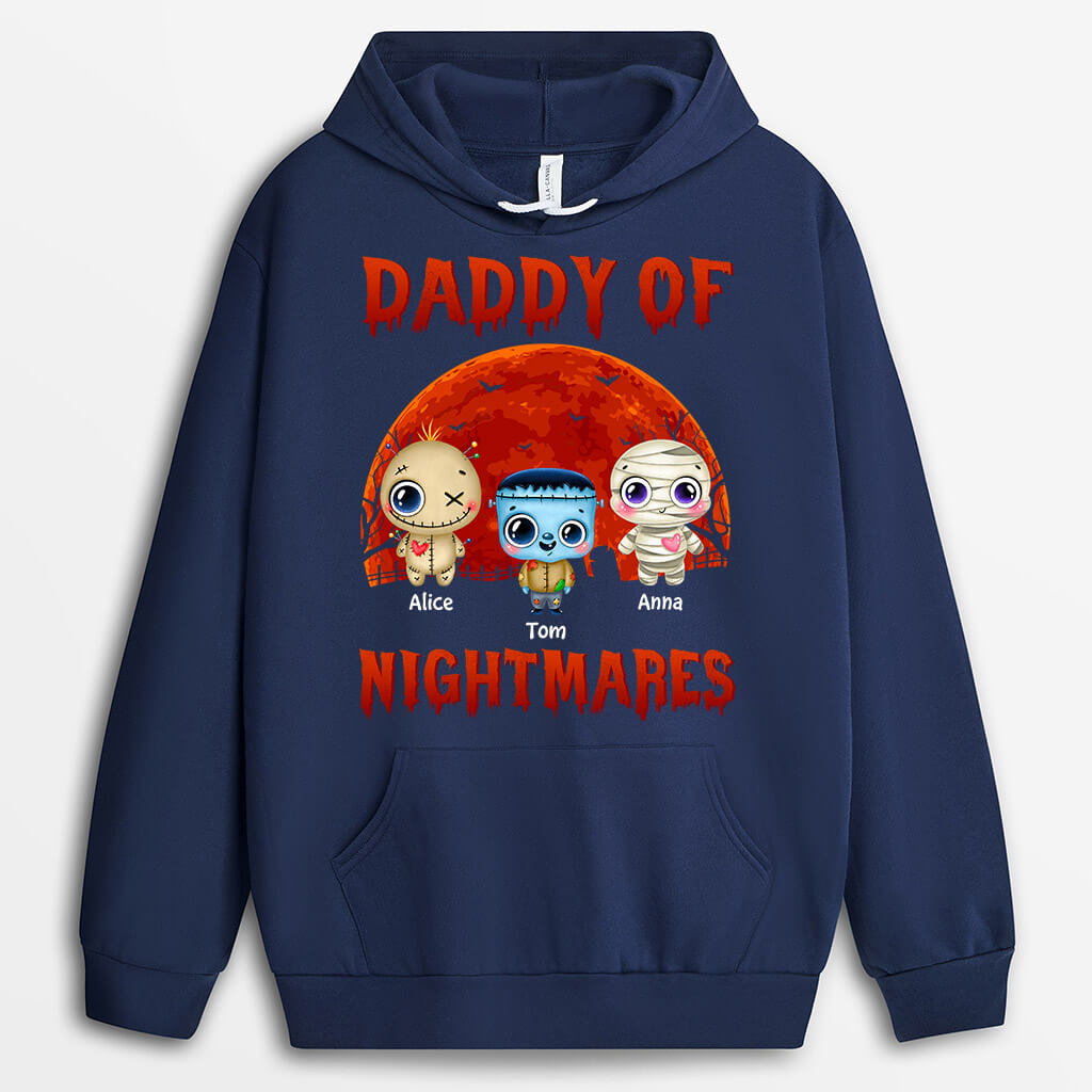 1340HUK1 personalised daddys nightmares hoodie