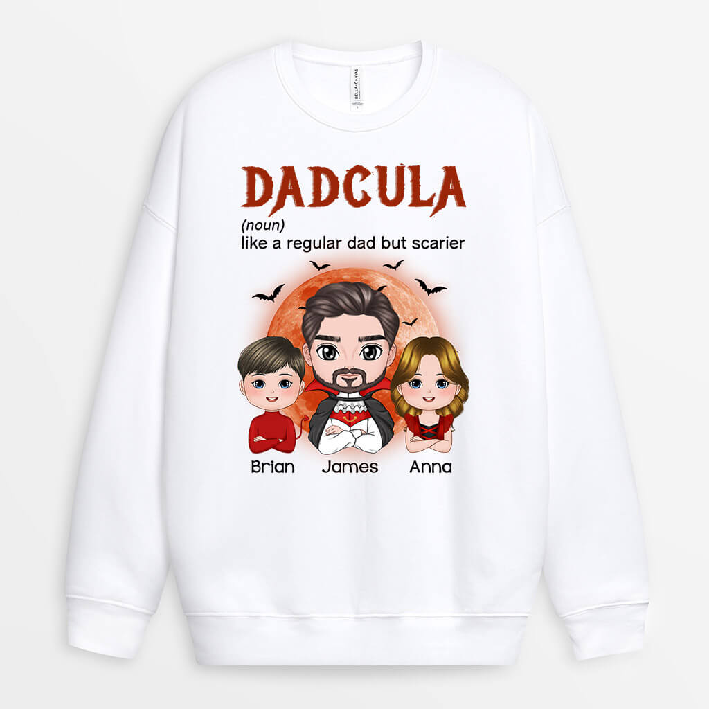 1341WUK1 personalised like a regular dad but cooler sweatshirt