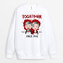 1350WUK2 personalised together since halloween sweatshirt