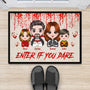 1356DUK2 personalised enter if you dare door mat