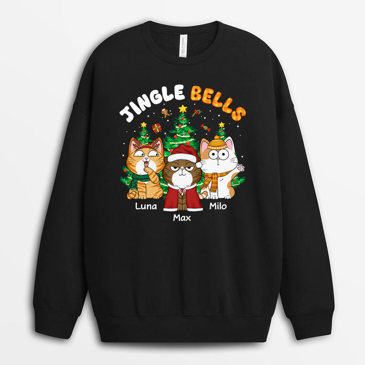 Personalised Jingle Hell Cat Christmas Sweatshirt - Personal Chic