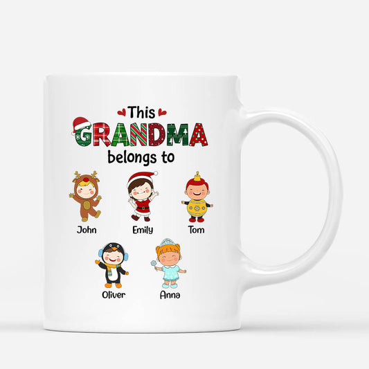 1366MUK1 personalised this grandma belongs to mug