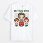 1371AUK1 personalised best dad ever christmas t shirt