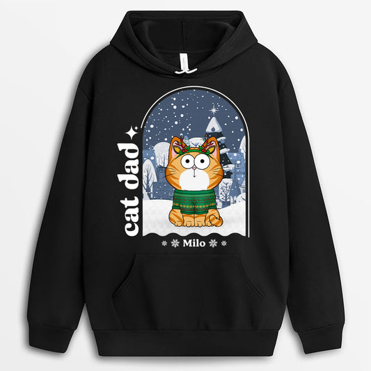 1375HUK1 personalised cat mom dad christmas hoodie