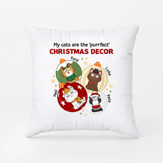 1388PUK1 personalised my cats are perfect christmas decor pillow