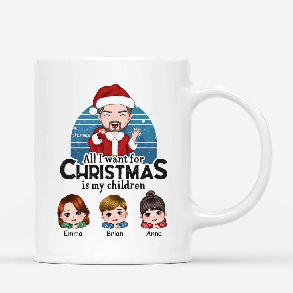 1389MUK1 personalised all i want for christmas mug