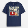1413AUK2 personalised dog dad christmas t shirt