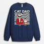 1413WUK2 personalised cat dad christmas sweatshirt