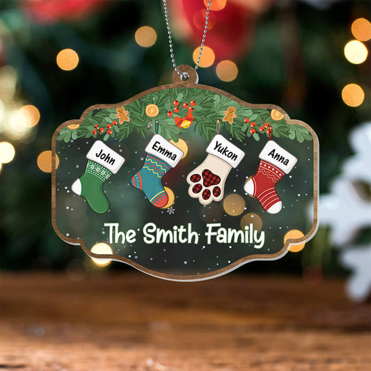 1414OUK2 personalised christmas family ornament