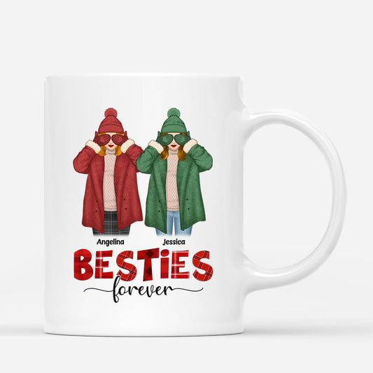 1416MUK1 personalised christmas besties forever mug