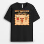 1417AUK1 personalised the best dad ever t shirt