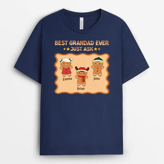 1417AUK2 personalised the best dad ever t shirt