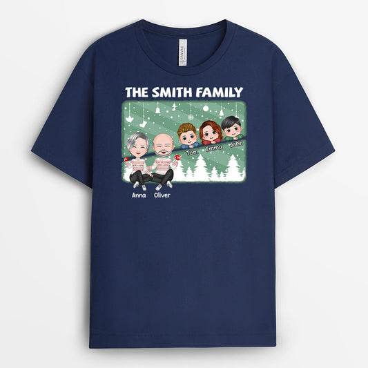 1420AUK2 personalised familys christmas t shirt