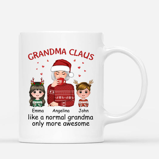 1421MUK1 personalised like a normal mummy christmas mug