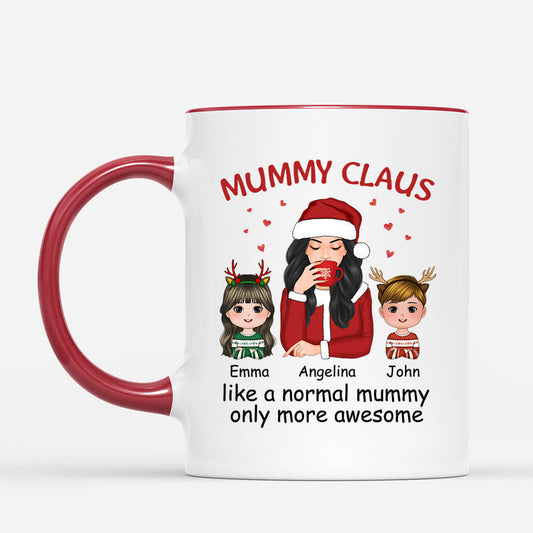 1421MUK2 personalised like a normal mummy christmas mug