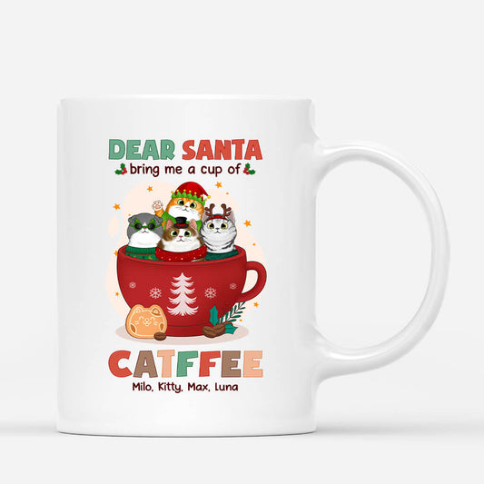 1424MUK1 personalised dear santa bring me catfee mug