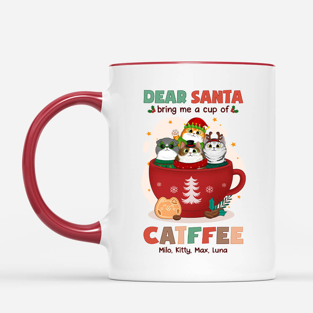 1424MUK2 personalised dear santa bring me catfee mug
