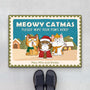 1428DUK1 personalised meowy catmas christmas doormat